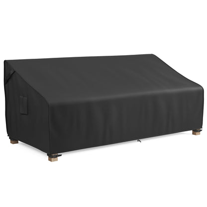 PUCACHI Patio Loveseat Cover, Waterproof Patio Furniture Cover, Maximum Size 83W x 39D x 28H Inches, With Vents and Handles, Black