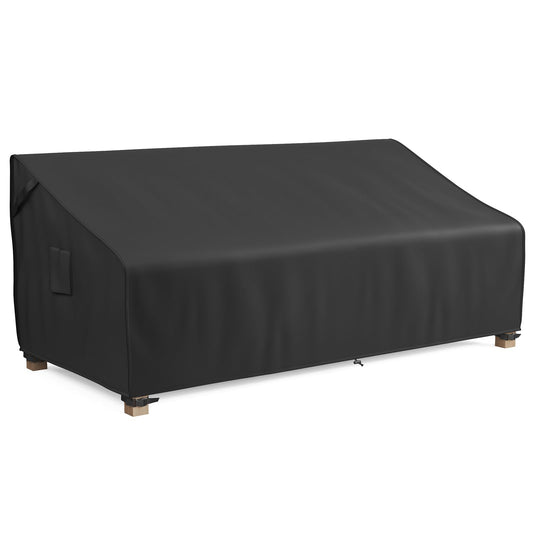 PUCACHI Patio Loveseat Cover, Waterproof Patio Furniture Cover, Maximum Size 83W x 39D x 28H Inches, With Vents and Handles, Black