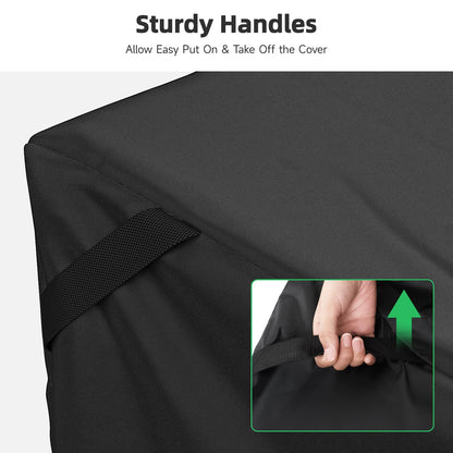 PUCACHI Patio Loveseat Cover, Waterproof Patio Furniture Cover, Maximum Size 83W x 39D x 28H Inches, With Vents and Handles, Black