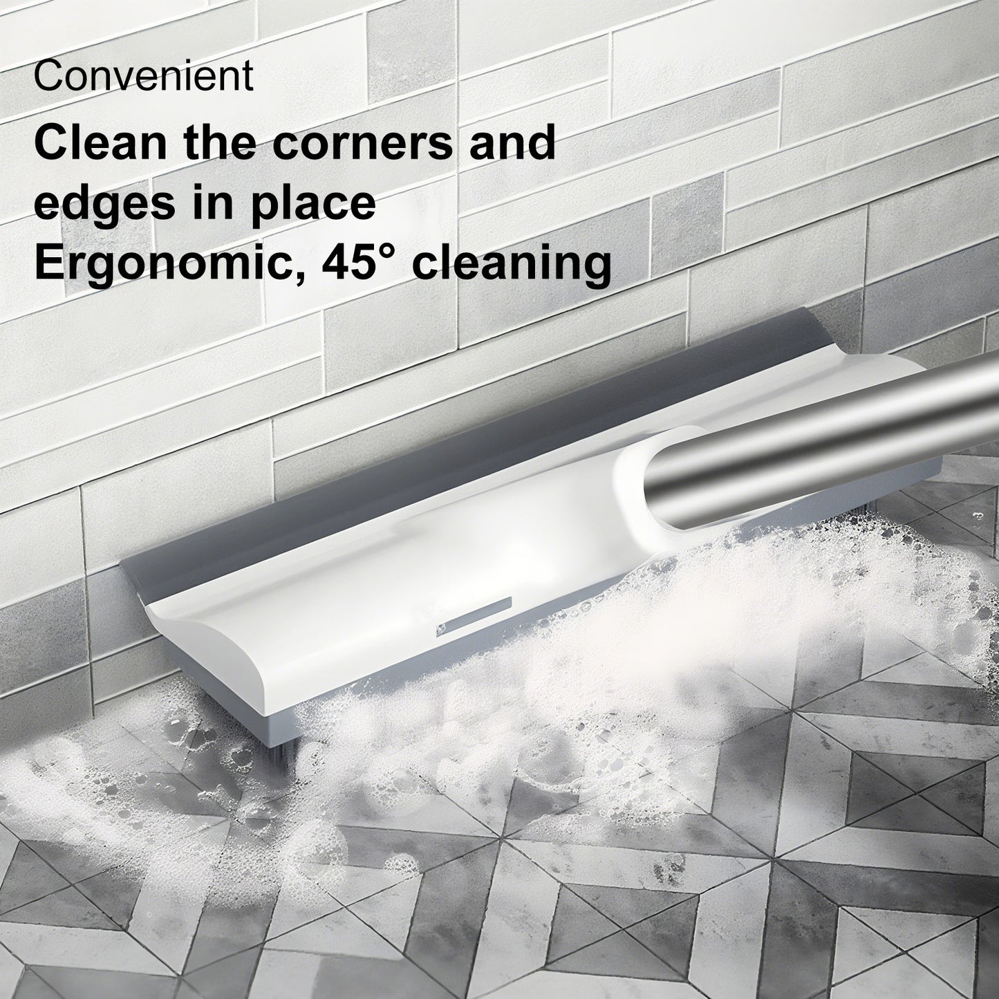 Tub Cleaner Brush with Long Handle,Floor Scrub Brush,Extendable and Adjustable - from 20.07 to 48.81in,Stiff Bristles Floor Scrubber for Cleaning Tile Shower Bathroom Carpet Deck