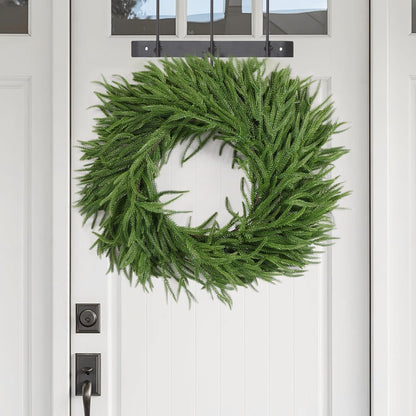 PUCACHI 2 Pcs 6 Ft Christmas Garland,Artificial Norfolk Pine Garlands with 40 LED Lights,Artificial Greenery Garland for Table,Mantle,Window,Indoor,Outdoor Christmas Decorations（Green）