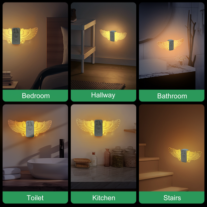 2 Pieces LED Night Lights with Motion Sensor - Dimmable, Magnetic Rechargeable, Auto on/off, 3 Lighting Modes, for Walls, Bathrooms, Stairs, Kids' Bedrooms, Indoor/Outdoor (Warm White)