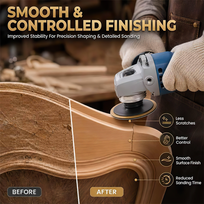 Angle Grinder Polishing Pad, 5PCS Wood Carving Disc Set with Gloves, Carbon Steel Grinding Shaping Wheel for 4-1/2 Inch Grinder, Stump Sanding Polishing Kit