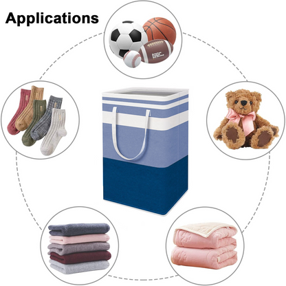 PUCACHI 2 Pack 100L Laundry Hamper Collapsible-Large Laundry Baskets,Freestanding Waterproof Clothes Hamper with Easy Carry Handles in Laundry Room Bedroom Bathroom College Dorm for Adults,Blue
