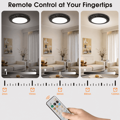 Merryhome Rechargeable Ceiling Light with Remote, 7 Inch Motion Sensor Ceiling Light, Wireless Indoor Light for Closet, Hallway, Stairway, Bathroom,2 Pack