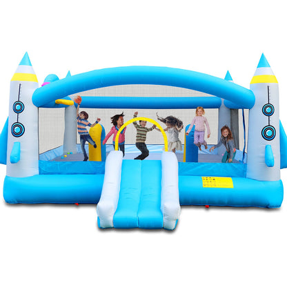 WHATOOK Bounce House for Kids Multifunctional Jump 'n Slide Kids Inflatable Bounce with Blower, 198" x 180" Play Area x 96" Tall, Basketball Hoop, Target Game, A Wealth of Accessories