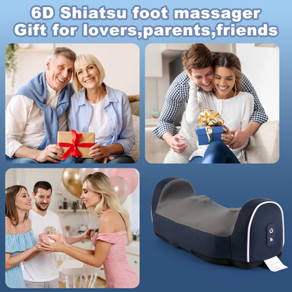 Electric Shiatsu Foot Calf Massager with Heated Kneading Rolling Relaxation Leg Arm Massage Acupuncture Points Multipurpose Gift