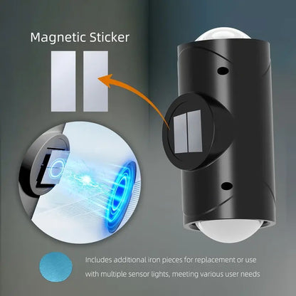PUCACHI 2-Pack Rechargeable LED Night Light with Motion Sensor, RGB Color Changing & Dimmable Ambient Wall Light for Bedroom, Living Room, Hallway (7 Colors, Wireless, USB-C)