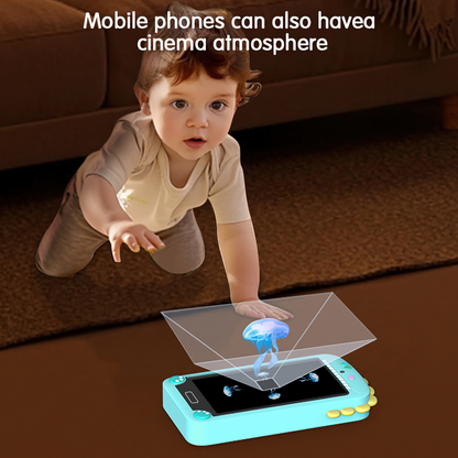 Hoofun Kids Smart Phone for Boys with 4.0" Large Touchscreen, 32G Card for Age 3-10 Kids Toys Cell Phone with Holographic Pyramid, Toddler Learning Toy, Dual Lens, Music Player