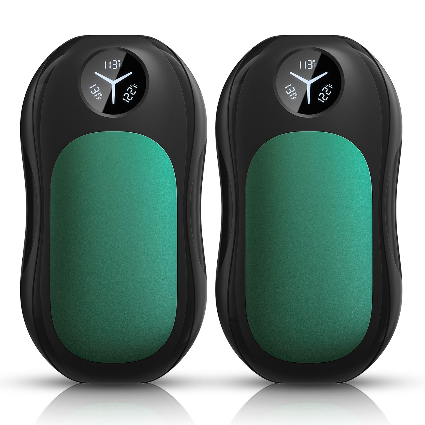 Henotian Hand Warmers Rechargeable 2 Pack, 6000mAh Portable Electric Hand Warmer with Magnetic Design, Digital Display, 3 Heat Levels, USB-C Fast Charging, Pocket Heater for Outdoor, Golf, Hunting, Camping