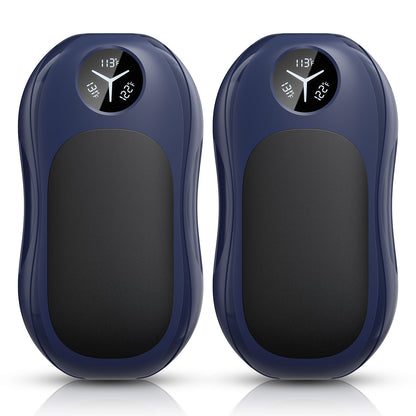 Hand Warmers Rechargeable 2 Pack, 6000mAh Portable Electric Hand Warmer with Magnetic Design, Digital Display, 3 Heat Levels, USB-C Fast Charging, Pocket Heater for Outdoor, Golf, Hunting, Camping