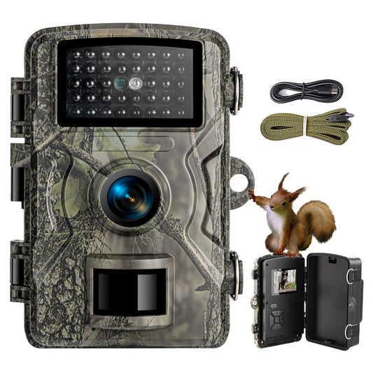 Teblint Trail Camera, 2.5K 16MP Game Camera with Night Vision, IP66 Waterproof Motion Activated 2.0”HD TFT Screen for Wildlife Monitoring Outdoor Hunting