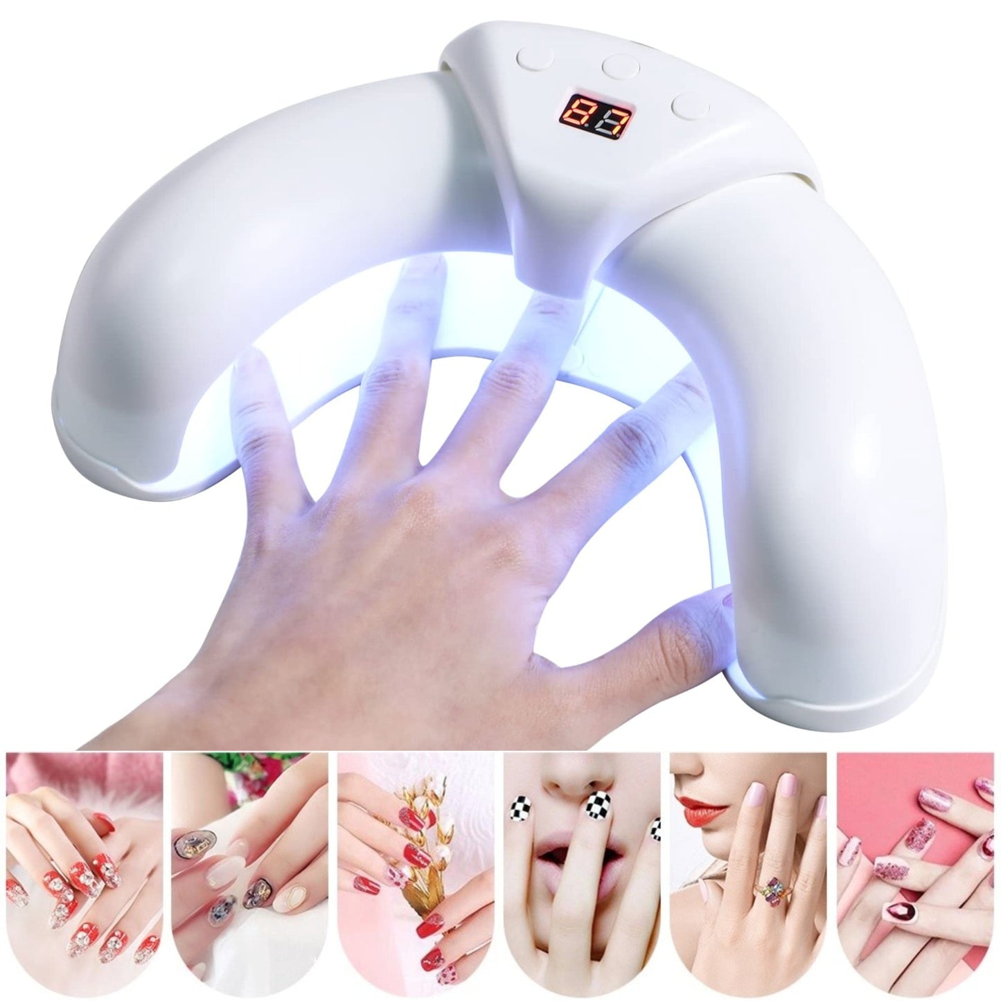 HOOFUN Gel Dryer Nail Lamp, UV LED Nail Lamp, UV Light for Gel Nail Polish, 36W Retractable Manicure Lamp with 3 Timer Auto Sensor LCD Display