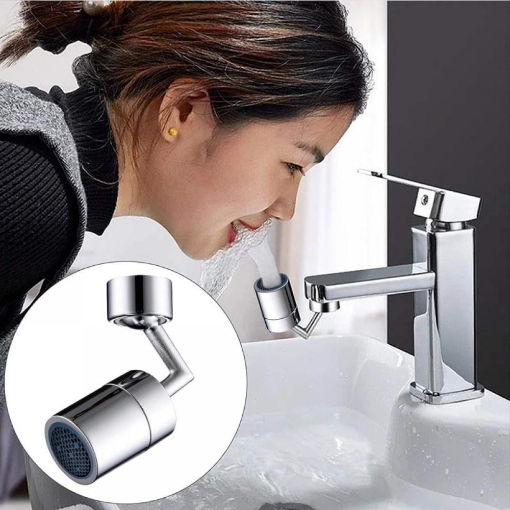 2 Pcs 720° Rotatable Universal Splash Filter Faucet Spray Head Anti Splash Filter Faucet Movable Bathroom Tap Water Saving Nozzle Sprayer