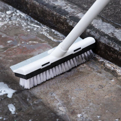 HOOFUN Scrub Brush Cleaning Brush with Detachable Long Handle 2 In 1 Scrape and Brush Stiff Bristle Shower Cleaning Brush