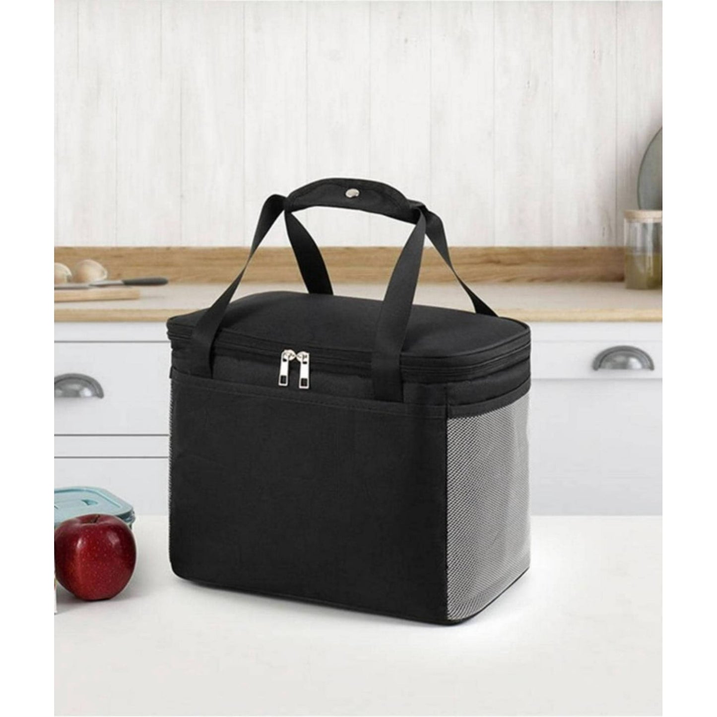 HOOFUN Insulated Lunch Bag for Women Men Lunch Box, Reusable Leakproof Lunch Box Cooler Tote Bag for Work Picnic School or Travel Black