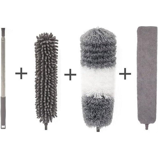 HOOFUN Microfiber Duster Removable and Washable Fiber Brush Hand Dust Collector for Under Furniture Couch,Gap, Blind, Home,Bedroom,Kitchen, Cars (30 100 inches)