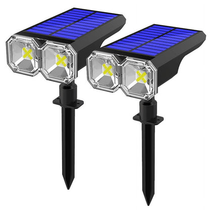 Starray Solar Spot Lights Outdoor, Solar Lights Outdoor Waterproof, Auto on/off 16 LED Solar Landscape Spotlights for Pathway, Patio, Gate, Fence, 2 Pcs