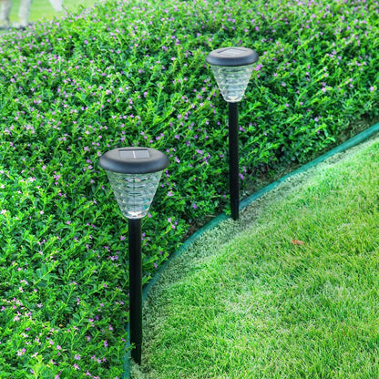 WHATOOK 4 Pack Solar Outdoor Lights, Waterproof Solar Pathway Lights, 10 Hrs Long-Lasting Led Landscape Lighting Solar Garden Lights, Solar Lights for Walkway Path Driveway Patio Yard & Lawn