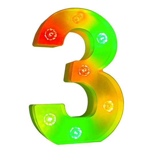 LED Letter Lights Light Up Letters Sign for Night Light, Alphabet Marquee Letters for Wall Decor,Birthday Party Battery Powered Christmas Decoration Letter Lights ，bar sign，night lamp(1 - 9)