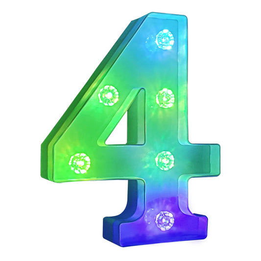 LED Letter Lights Light Up Letters Sign for Night Light, Alphabet Marquee Letters for Wall Decor, Birthday Party Battery Powered Christmas Decoration Letter Lights ，wedding decor，light bar(1 - 9)