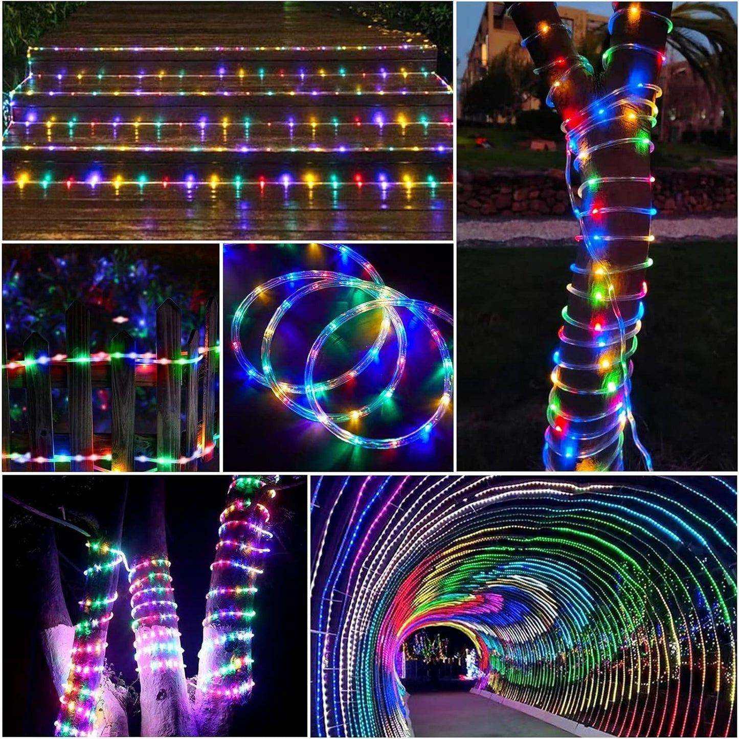 WHATOOK Outdoor Solar String Lights, 39 Feet 100 LED Outdoor Solar Fairy Lights, 8 Patterns Balcony Lights for Tree Patio Christmas Party Wedding Decoration (Colorful)