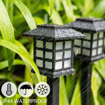 WHATOOK 12 Pack Solar Outdoor LED Lights, Outdoor Waterproof, Solar Walkway Lights, Provides 10 Hours of Lighting for Gardens, Landscapes, Pathways, Courtyards, Patio, Driveways