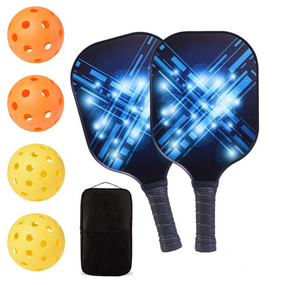 Pickleball Paddles, USAPA Approved Fiberglass Surface Pickleball Set with Pickleball Rackets, Pickleball Paddles Set for Men Women