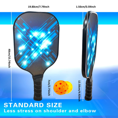 Pickleball Paddles, USAPA Approved Fiberglass Surface Pickleball Set with Pickleball Rackets, Pickleball Paddles Set for Men Women