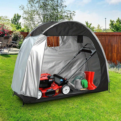 Bike Storage Shed Tent,Outdoor Portable Bicycle Storage Sheds with 210D Oxford Fabric PU4000 Waterproof for 2/3 Bikes,Bike Covers Shelter for Motorcycle,Garden Tools,Toys,Lawn Mover