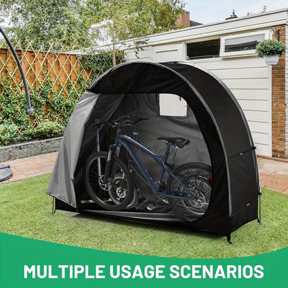 Bike Storage Shed Tent,Outdoor Portable Bicycle Storage Sheds with 210D Oxford Fabric PU4000 Waterproof for 2/3 Bikes,Bike Covers Shelter for Motorcycle,Garden Tools,Toys,Lawn Mover