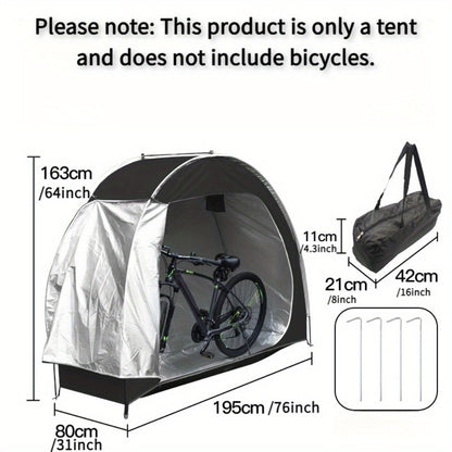 Bike Storage Shed Tent,Outdoor Portable Bicycle Storage Sheds with 210D Oxford Fabric PU4000 Waterproof for 2/3 Bikes,Bike Covers Shelter for Motorcycle,Garden Tools,Toys,Lawn Mover