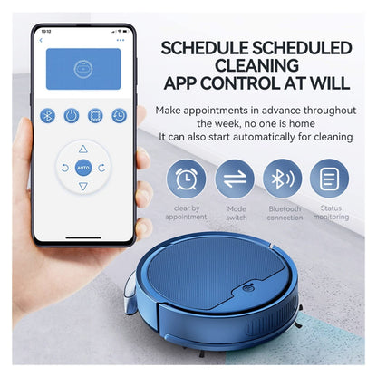 Whatook Robot Vacuum Cleaner Has 1200pa Cyclonic Suction, App Remote Control, Timed Cleaning Function, and Is Perfect for Pet Hair, Hard Floors, and Low-Density Carpets