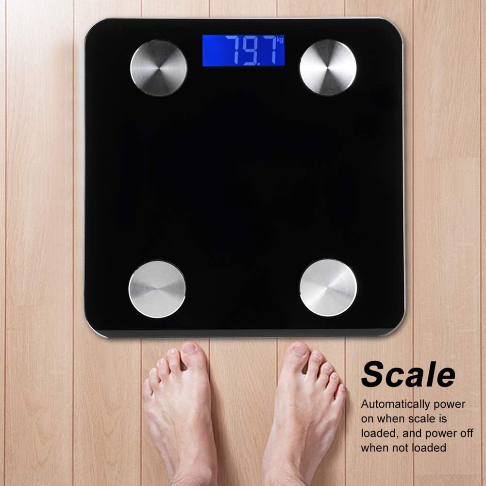 Smart Scale, FSA HSA Compliant, Digital Bathroom Scale BMI Weighing Bluetooth Body Fat Scale with Smartphone App, 396 Lbs（Black）