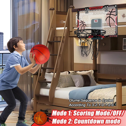 Hoofun Basketball Hoop Indoor for Kids 16.1" X 10.8" Automatic Scoring Basketball Hoop Mini Basketball Hoop for Door with 2 Balls for Kids Boys Teens Basketball Lover as Gift