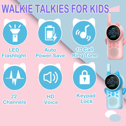 Hoofun Walkie Talkies for Kid, 2 Way Radio, Mini Robots Walkies Talkie Outdoor Toys for Kids, Birthday Christmas Gifts for 3 -12 Year Old Boys Girls