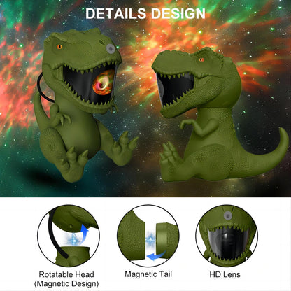 Dinosaur Space Projector, Starry Nebula Ceiling LED Light with Timer and Remote Control, Beautiful Decoration for Kids Room, Suitable for Christmas, Birthday, Valentine's Day (Brown)