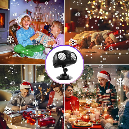 Christmas Snowfall Projector Lights, Highlight Dynamic LED Projection, IP65 Waterproof Snowfall Spotlight Lighting for Xmas Holiday Wedding Party Home Garden Landscape, with Remote Control