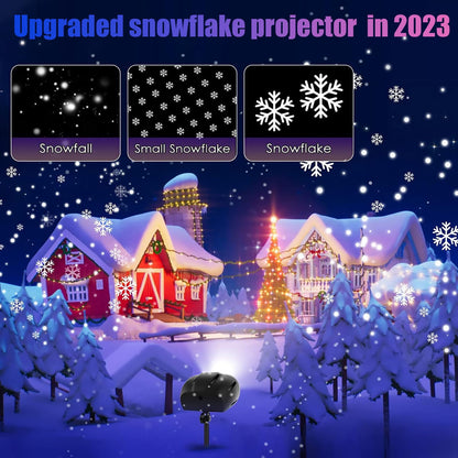 Christmas Snowfall Projector Lights, Highlight Dynamic LED Projection, IP65 Waterproof Snowfall Spotlight Lighting for Xmas Holiday Wedding Party Home Garden Landscape, with Remote Control