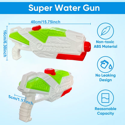 2 Pack Kids Water Gun 750ml Large Capacity Water Gun - Outdoor Toys for Boys, Girls - Summer Pool Beach Water Toys Kids Adult Gifts