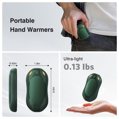 WHATOOK Hand Warmers Rechargeable 2 Pack,4000mAh Portable Electric Hand Warmer 2 in 1 Magnetic Reusable Heater 3 Heat Settings, Best Christmas Gifts for Women Mens,Raynauds, Hunting, Golf, Camping