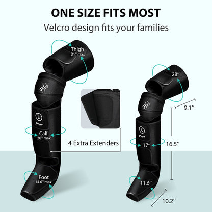 Leg Massager for Circulation and Pain Relief, 3 Modes Air Compression Massager with Heat for Foot, Calf, Thigh, and Knee, Leg Wraps Massage Boots Machine, Best Christmas Gifts for Dad Mom