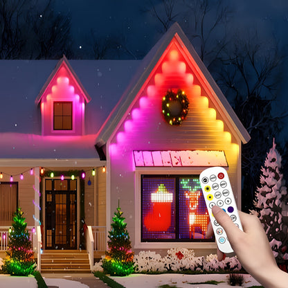 WHATOOK Permanent Outdoor Lights, 100ft 60 Smart RGB Eaves Lights IP67 Waterproof with App Controlled, House Roof Outdoor Lighting for Party, Daily, Halloween, Christmas, Garden