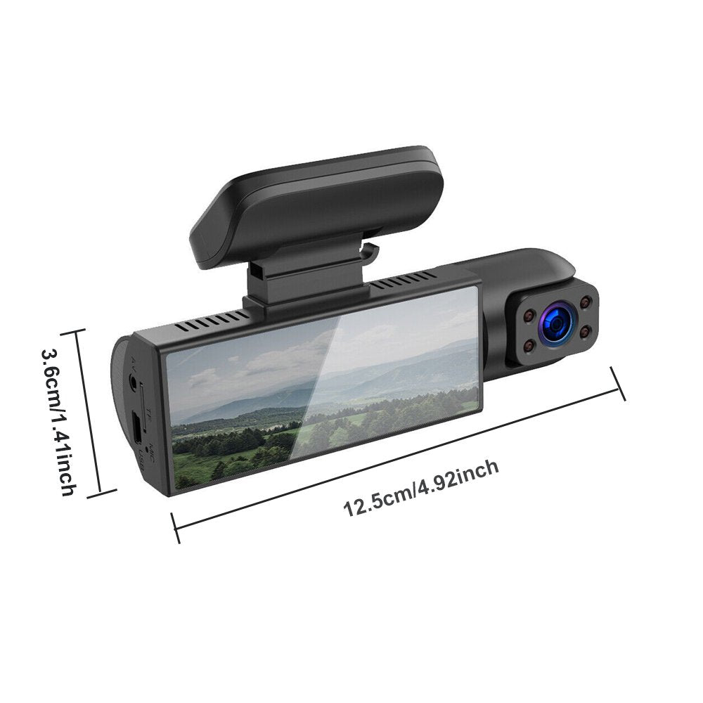 Dash Cam Front And Rear 1080P Dash Camera For Cars IR Night Vision Car Camera(32GB), 360° Lens, IR Night Vision, Loop Recording, Wide Angle Lens for Safe Driving Experience