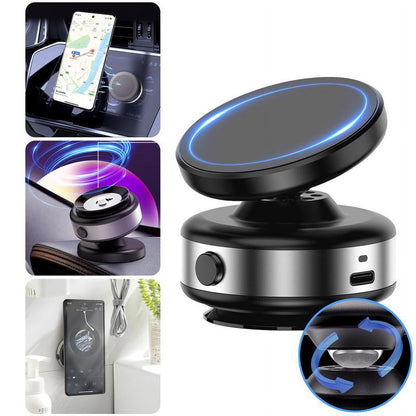 Upgraded 360° Adjustable Electric Vacuum Magnetic Suction Cup Phone Mount,, Strong Suction for Car Kitchen Mirro Gym Bath Shower & All Smooth Surface, Compatible with 4.7-inch Or Above Smartphones