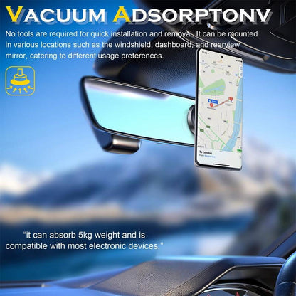 Upgraded 360° Adjustable Electric Vacuum Magnetic Suction Cup Phone Mount,, Strong Suction for Car Kitchen Mirro Gym Bath Shower & All Smooth Surface, Compatible with 4.7-inch Or Above Smartphones