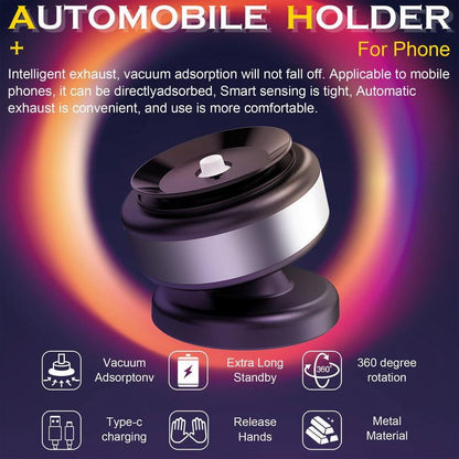 Upgraded 360° Adjustable Electric Vacuum Magnetic Suction Cup Phone Mount,, Strong Suction for Car Kitchen Mirro Gym Bath Shower & All Smooth Surface, Compatible with 4.7-inch Or Above Smartphones