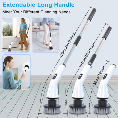 HOOFUN Electric Spin Scrubber, Cordless Bath Tub Power Scrubber Full Waterproof Cleaning Brush for Bathroom & Tile Floor