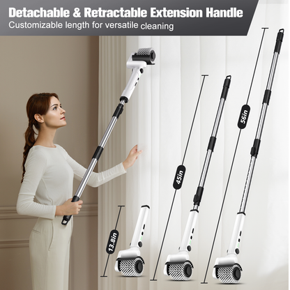HOOFUN Electric Spin Scrubber, Cordless Bath Tub Power Roller Electric Cleaning Brush Full Waterproof Cleaning Brush for Bathroom & Tile Floor