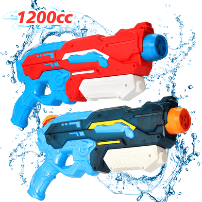 Water Gun 2 Pack 1200ml Large Capacity Water Gun - Outdoor Toys for Boys, Girls - Summer Pool Beach Water Toys Kids Gifts